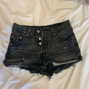 Levi’s black denim shorts
